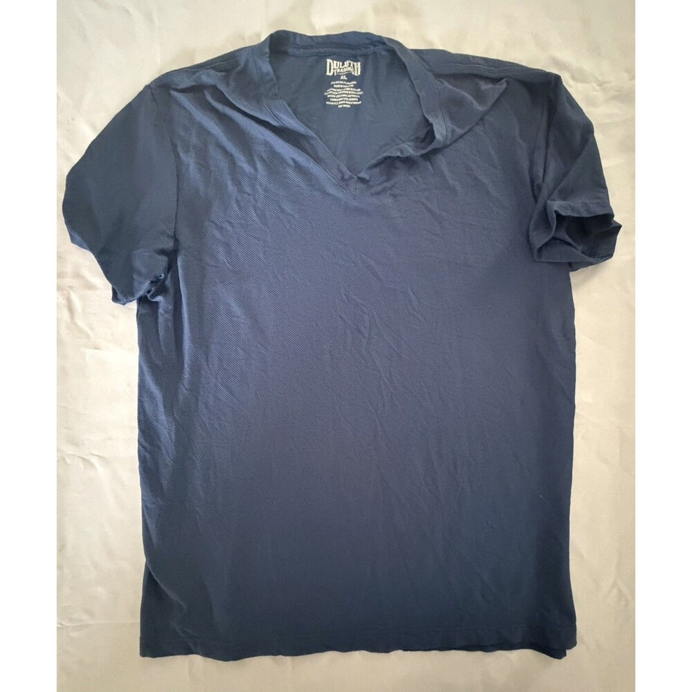 Duluth Shirt Men XL breathable Performance Vneck Undershirt Tshirt Blue